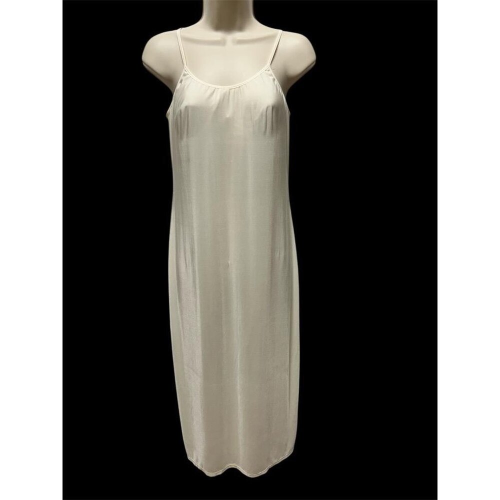 Vintage Olga Slip Gown 36 S M Nylon Maxi Long Ivory